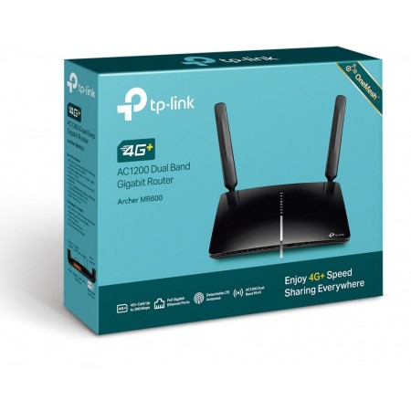 Роутер беспроводной TP-Link Archer MR600 AC1200 10/100/1000BASE-TX/3G/4G/4G+ cat.6 черный