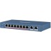 Коммутатор Hikvision DS-3E0310HP-E 8x100Мбит/с 2x1Гбит/с 7PoE+ 1PoE++ 110W неуправляемый