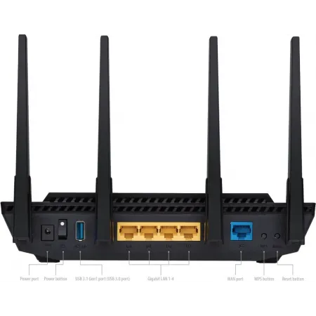 Роутер беспроводной Asus RT-AX58U AX3000 10/100/1000BASE-TX черный