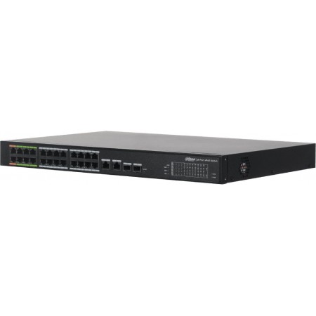 Коммутатор Dahua DH-LR2226-24ET-360 (L2) 24x100Мбит/с 2x1Гбит/с 2xКомбо(1000BASE-T/SFP) 22PoE+ 2PoE++ 360W управляемый