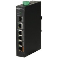 Коммутатор Dahua DH-PFS3106-4ET-60 (L2) 4x100Мбит/с 1x1Гбит/с 1SFP 3PoE+ 1PoE++ 60W неуправляемый