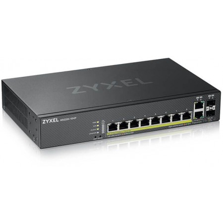 Коммутатор Zyxel GS2220-10HP-EU0101F (L2) 8x1Гбит/с 2xКомбо(1000BASE-T/SFP) 8PoE+ 180W управляемый