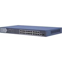 Коммутатор Hikvision DS-3E0526P-E/M 24x1Гбит/с 2SFP 24PoE 225W неуправляемый