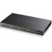 Коммутатор Zyxel GS2220-50HP-EU0101F (L2) 44x1Гбит/с 4xКомбо(1000BASE-T/SFP) 2SFP 48PoE+ 375W управляемый