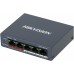 Коммутатор Hikvision DS-3E0105P-E/M(B) 4x100Мбит/с 4PoE+ 35W неуправляемый