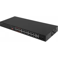 Коммутатор TP-Link TL-SL1226P (L2) 24x100Мбит/с 2x1Гбит/с 2xКомбо(1000BASE-T/SFP) 24PoE+ 250W неуправляемый