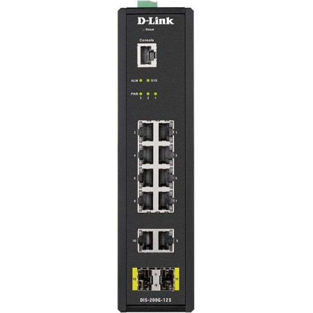 Коммутатор D-Link DIS-200G-12S/A1A 10x1Гбит/с 2SFP управляемый