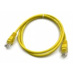 Патч-корд Buro UTP-5E-1M-Y UTP 4 пары cat.5E CCA molded 1м желтый RJ-45 (m)-RJ-45 (m)