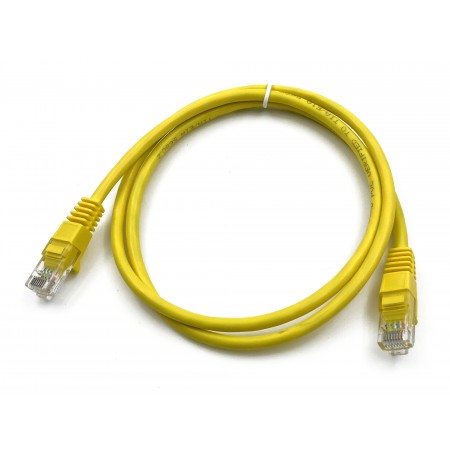 Патч-корд Buro UTP-5E-1M-Y UTP 4 пары cat.5E CCA molded 1м желтый RJ-45 (m)-RJ-45 (m)