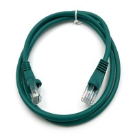 Патч-корд Buro UTP-5E-1M-GR UTP 4 пары cat.5E CCA molded 1м зеленый RJ-45 (m)-RJ-45 (m)