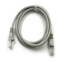 Патч-корд Buro UTP-5E-1.5M-G UTP 4 пары cat.5E CCA molded 1.5м серый RJ-45 (m)-RJ-45 (m)