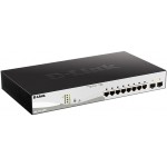 Коммутатор D-Link DGS-1210-10MP/FL (L2) 8x1Гбит/с 2SFP 8PoE+ 130W управляемый