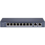 Коммутатор HiWatch DS-S1008P 8x100Мбит/с 2x1Гбит/с 8PoE+ 60W неуправляемый