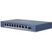 Коммутатор Hikvision DS-3E0510P-E 9x1Гбит/с 1SFP 8PoE+ 110W неуправляемый