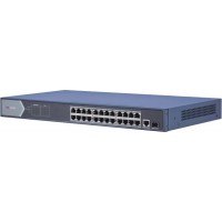 Коммутатор Hikvision DS-3E0526P-E 25x1Гбит/с 1SFP 24PoE+ 270W неуправляемый