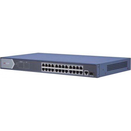 Коммутатор Hikvision DS-3E0526P-E 25x1Гбит/с 1SFP 24PoE+ 270W неуправляемый