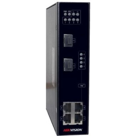 Коммутатор Hikvision DS-3T0306P 4x100Мбит/с 2SFP 4PoE+ 120W неуправляемый