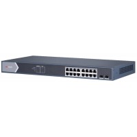 Коммутатор Hikvision DS-3E1518P-EI 16x1Гбит/с 2SFP 16PoE+ 225W управляемый