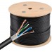 Кабель сетевой Buro BU-CCA-050-OUTDOOR UTP 4 пары cat.5E solid 0.50мм CCA 305м черный outdoor