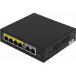 Коммутатор Netis P106C (L2) 6x100Мбит/с 4PoE+ 60W неуправляемый