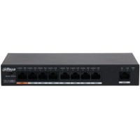Коммутатор Dahua DH-PFS3009-8ET1GT-96 8x100Мбит/с 1x1Гбит/с 7PoE+ 1PoE++ 96W неуправляемый