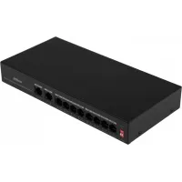 Коммутатор Dahua DH-PFS3010-8ET-65 10x100Мбит/с 8PoE+ 65W неуправляемый