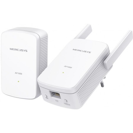 Сетевой адаптер Powerline Mercusys MP510 KIT AV1000 Gigabit Ethernet (ант.внеш.несъем.) 2ант. (упак.:2шт)