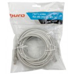 Патч-корд Buro UTP-6-10M-G UTP 4 пары cat.6 CCA molded 10м серый RJ-45 (m)-RJ-45 (m)