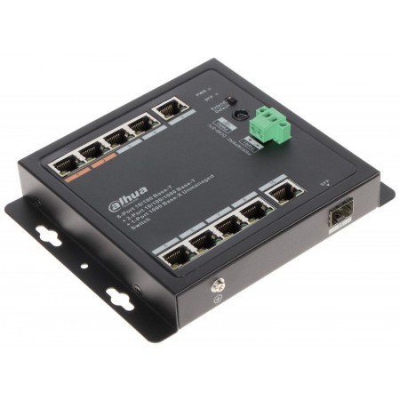 Коммутатор Dahua DH-PFS3111-8ET-96-F 10x1Гбит/с 6PoE+ 2PoE++ 96W неуправляемый