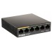 Коммутатор D-Link DSS-100E-6P/A1A 6x100Мбит/с 4PoE+ 55W неуправляемый