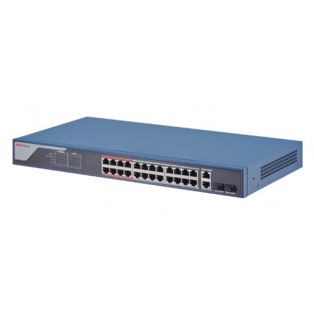 Коммутатор HiWatch SWT-1326P 24x100Мбит/с 2xКомбо(1000BASE-T/SFP) 24PoE 370W управляемый