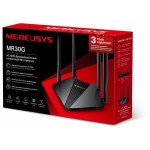 Роутер беспроводной Mercusys MR30G AC1200 10/100/1000BASE-TX черный