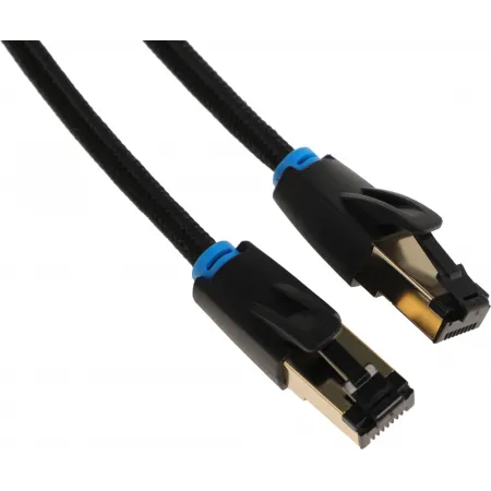 Патч-корд Vention IKGBJ 40Гбит/с STP 4 пары cat.8 Cu molded 5м черный RJ-45 (m)-RJ-45 (m)