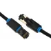 Патч-корд Vention IKGBJ 40Гбит/с STP 4 пары cat.8 Cu molded 5м черный RJ-45 (m)-RJ-45 (m)