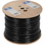 Кабель сетевой Ningbo UTP 4 пары cat.5E solid 0.5мм Cu molded 305м черный outdoor стальной трос