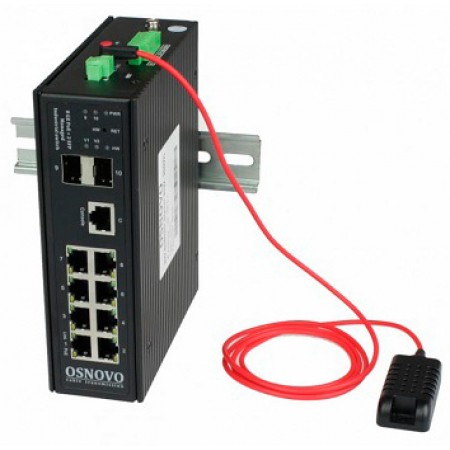 Коммутатор Osnovo SW-80802/I(Port 90W, 300W) 8x1Гбит/с 2SFP 8PoE 200W неуправляемый