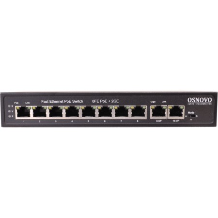 Коммутатор Osnovo SW-20820(120W) (L2) 8x100Мбит/с 2x1Гбит/с 8PoE 120W неуправляемый