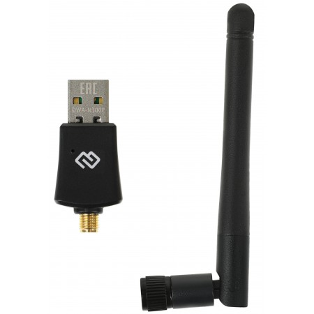 Сетевой адаптер Wi-Fi Digma DWA-N300E N300 USB 2.0 (ант.внеш.съем) 1ант. (упак.:1шт)