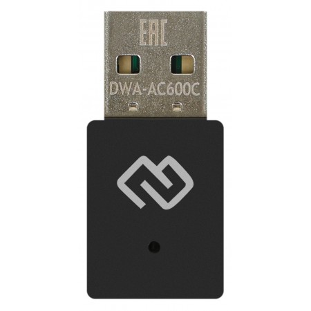 Сетевой адаптер Wi-Fi Digma DWA-AC600C AC600 USB 2.0 (ант.внутр.) 1ант. (упак.:1шт)