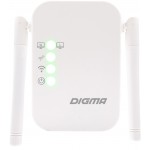 Повторитель беспроводного сигнала Digma D-WR310 N300 10/100BASE-TX/Wi-Fi белый
