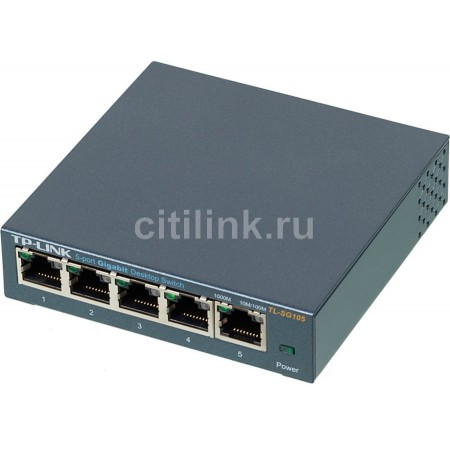 Коммутатор TP-Link TL-SG105S (L2) 5x1Гбит/с неуправляемый