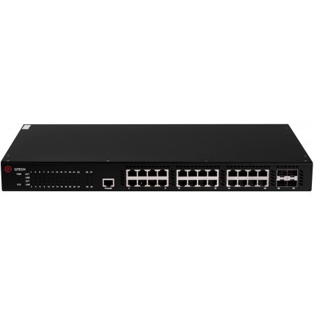 Коммутатор QTech QSW-3310-28TX-POE-AC (L3) 24x1Гбит/с 4SFP+ 460W управляемый