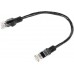 Патч-корд Premier PP12-0.25M/BK 1000Гбит/с UTP 4 пары cat.5E CCA molded 0.25м черный RJ-45 (m)-RJ-45 (m)