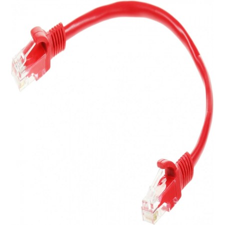 Патч-корд Premier PP12-0.25M/R 1000Гбит/с UTP 4 пары cat.5E CCA molded 0.25м красный RJ-45 (m)-RJ-45 (m)
