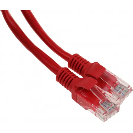 Патч-корд Premier PP12-1M/R 1000Гбит/с UTP 4 пары cat.5E CCA molded 1м красный RJ-45 (m)-RJ-45 (m)