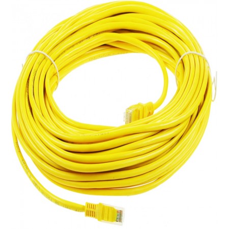 Патч-корд Premier PP12-20M/Y 1000Гбит/с UTP 4 пары cat.5E CCA molded 20м желтый RJ-45 (m)-RJ-45 (m)
