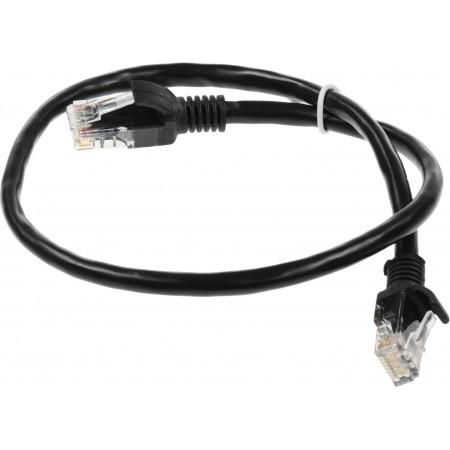 Патч-корд Premier PP6U-0.5M/BK 10000Гбит/с UTP 4 пары cat.6 CCA molded 0.5м черный RJ-45 (m)-RJ-45 (m)