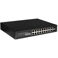 Коммутатор Osnovo SW-8182/L(300W) (L2+) 20x1Гбит/с 2SFP 16PoE 300W управляемый