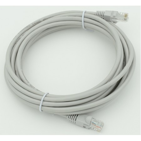 Патч-корд cat.5E stranded molded 5м серый RJ-45 (m)-RJ-45 (m)