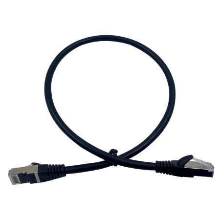 Патч-корд Buro BU-7-0.5M STP 4 пары cat.7 CCA molded 0.5м черный RJ-45 (m)-RJ-45 (m)